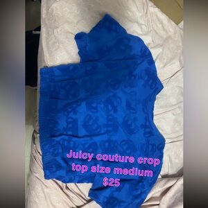 Juicy Couture blue Crown Crop top